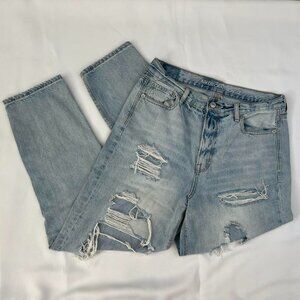 American Eagle Outfitters Women's Ripped Mom Jeans - Size 8